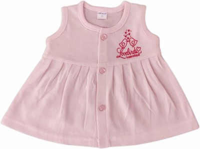 BABY JACKSON Indi Baby Girls Mini/Short Party Dress(Pink, Short Sleeve)