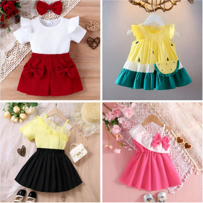 Baby Girls Midi/Knee Length Casual Dress(Multicolor, Sleeveless)