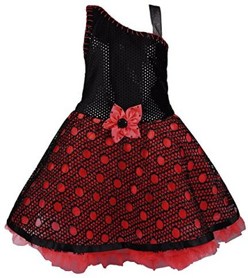 Wishkaro Baby Girls Midi/Knee Length Party Dress(Red, Sleeveless)