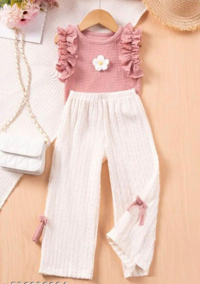 KidsCute Baby Girls Party(Festive) Top Pant(Onion)