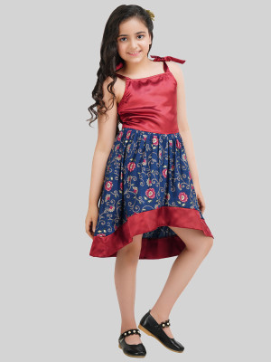 Bn-being Naughty Girls Midi/Knee Length Casual Dress(Multicolor, Sleeveless)