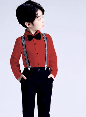 JEKESHAVI Boys Party(Festive) Shirt Pant(RED)