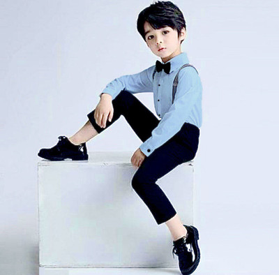 Jhrey creation Boys & Girls Party(Festive) Shirt Pant(Blue)