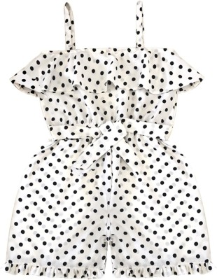 Jully Polka Print Girls Jumpsuit