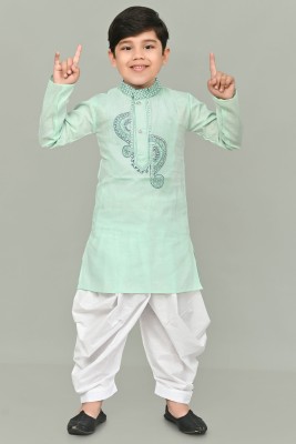 COSMOS ART ENTERPRISE Boys Casual, Festive & Party, Formal, Wedding Kurta and Pyjama Set(Light Blue Pack of 1)