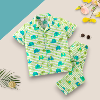 WinsKart Kids Nightwear Baby Boys & Baby Girls Printed Nylon(Multicolor Pack of 1)