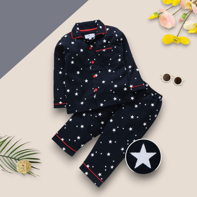 WinsKart Kids Nightwear Baby Boys & Baby Girls Printed Nylon(Multicolor Pack of 1)