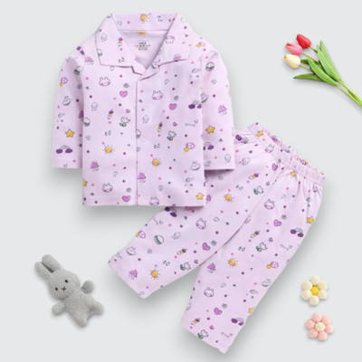 WinsKart Baby Boys & Baby Girls Casual Pyjama Pyjama(SUNSTAR_PURPLE)