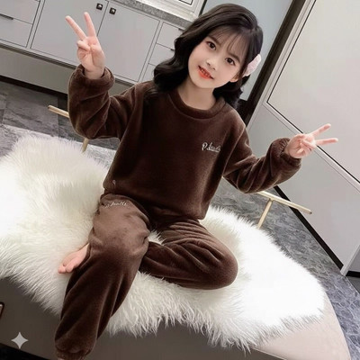 Keenuu Kids Nightwear Baby Boys Solid Fleece Blend(Brown Pack of 1)