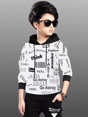 KY Clothings Boys & Girls Printed Pure Cotton Regular T Shirt(White, Pack of 1)