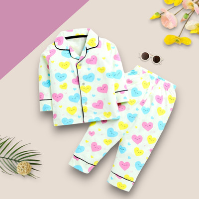 WinsKart Kids Nightwear Baby Boys & Baby Girls Printed Nylon(Multicolor Pack of 1)