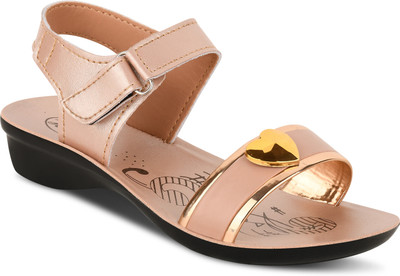 Heenaplus Girls Velcro Flats(Pink , 7.5-8 Year)