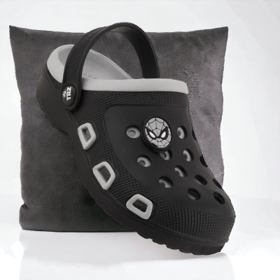 ASRON Boys Slip-on Clogs(Black , 8-9 years)