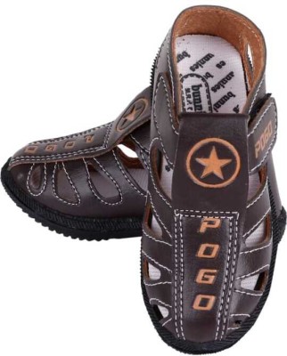 BUNNIES Boys Velcro Sports Sandals(Brown , 15 - 18 Months)