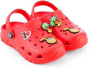 Hoppa Boys & Girls Slip-on Clogs(Red , 8-9 Year)