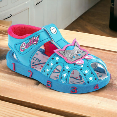 rotation Boys & Girls Velcro Sports Sandals(Light Blue , 9-12 MONTHS)