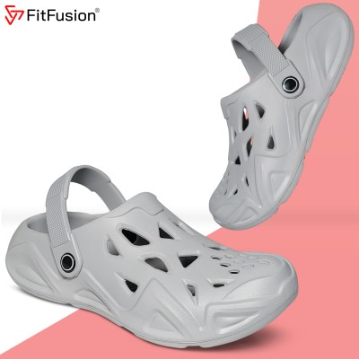 FitFusion Boys Sling Back Clogs(Grey , 8 - 9 Years)