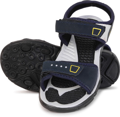 DRACKFOOT Boys & Girls Velcro Thong Sandals(Blue , 4-5 Years)