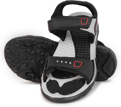 PENNEN Boys & Girls Velcro Thong Sandals(Black , 3-3.5 Years)