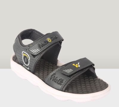 unishine Boys & Girls Velcro Sports Sandals(Grey , 6-7 Years)
