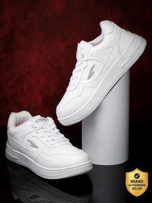 asian Boys Lace Sneakers(White, 9-10 Years)