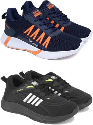 Pennen Boys Lace Running Shoes(Black)