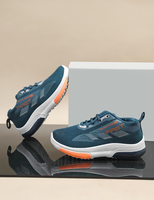 ABLESTEP Boys Lace Running Shoes(Blue, 7.5-8 Year)