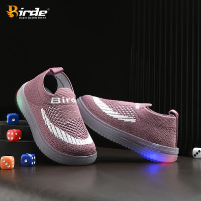 Birde Boys & Girls Slip on Sneakers(Pink, 7.5-8 YEARS)