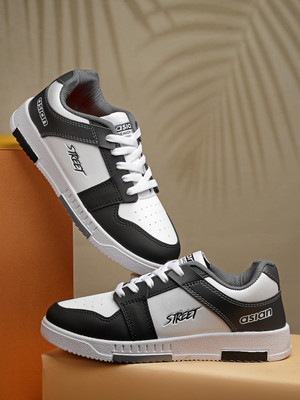 asian Boys Lace Sneakers(White, 8-9 Years)