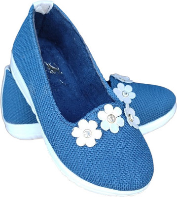 NEWLATESTGOODLOOKING & PERFECTFEELING WITH DEVICE Girls Slip on Ballerinas(Light Blue, 3.5-4 year)