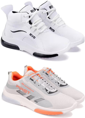 DRACKFOOT Boys Lace Sneakers(Grey, 9-10 Years)