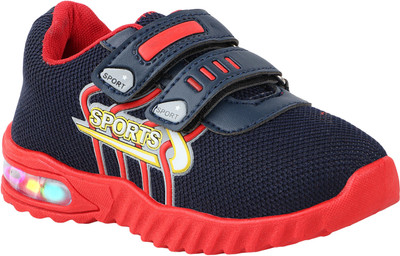 rotation Boys & Girls Velcro Running Shoes(Red, 2.5-3 Years)