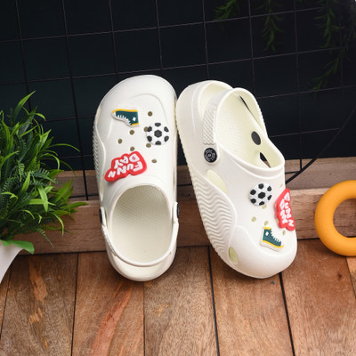 Birde Boys & Girls Slip on Clogs(White, 5-5.5 YEARS)