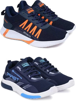 DRACKFOOT Boys Lace Sneakers(Blue, 7-8 Years)