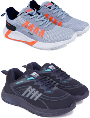 Pennen Boys Lace Running Shoes(Multicolor, 8-9 Years)