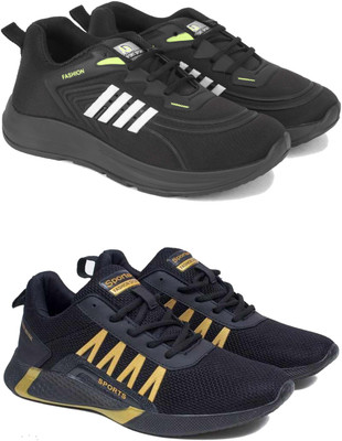 DRACKFOOT Boys Lace Running Shoes(Multicolor, 9-10 Years)