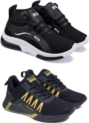 DRACKFOOT Boys Lace Sneakers(Black, 9-10 Years)