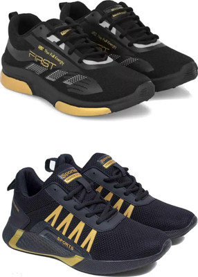 DRACKFOOT Boys Lace Sneakers(Black, 9-10 Years)