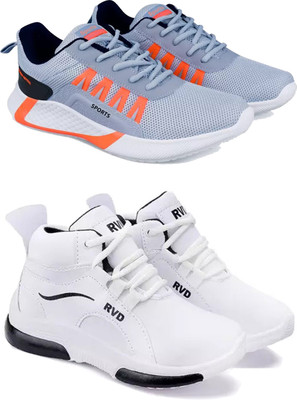 DRACKFOOT Boys Lace Sneakers(White, 10-11 Years)