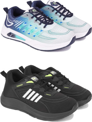 DRACKFOOT Boys Lace Running Shoes(Black, 10-11 Years)