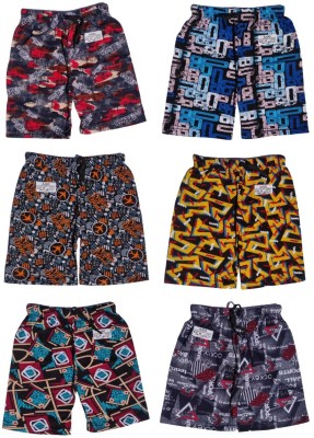 Kevat Gems Short For Baby Boys & Baby Girls Casual Printed Cotton Blend(Multicolor, Pack of 6)