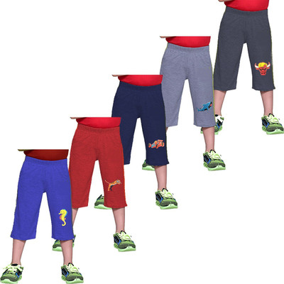 crazyon Three Fourth For Boys(Multicolor Pack of 5)