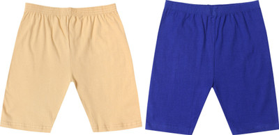 MYO Short For Boys & Girls Casual Solid Cotton Lycra(Multicolor, Pack of 2)