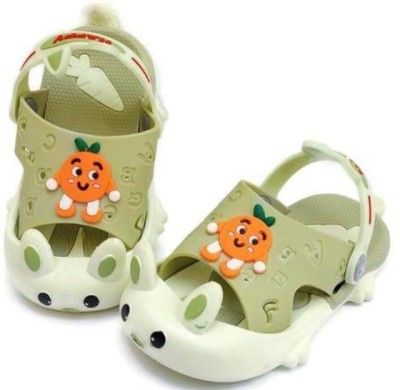 Belgium Beauty Boys & Girls Sling Back Clogs(Green ,)