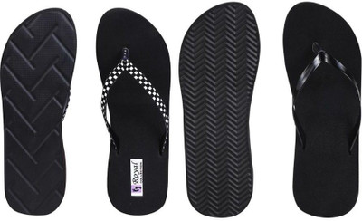 SHIPEE Women Slippers(Black , 5)