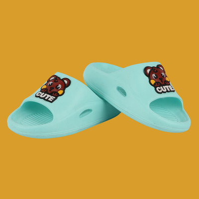 LEVOT Boys & Girls Slip On Slipper Flip Flop(Light Green , 5-5.5 Years)