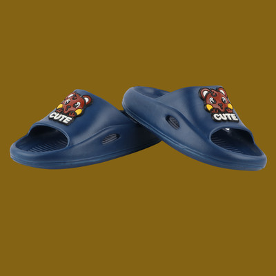 LEVOT Boys & Girls Slip On Slipper Flip Flop(Blue , 3.5-4 Years)