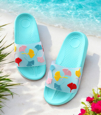 KAPYANSH Girls Slip On Slipper Flip Flop(Blue , 8-9 Years)