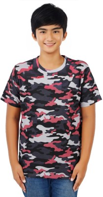 Sevnix Boys Military Camouflage Pure Cotton T Shirt(Multicolor, Pack of 2)