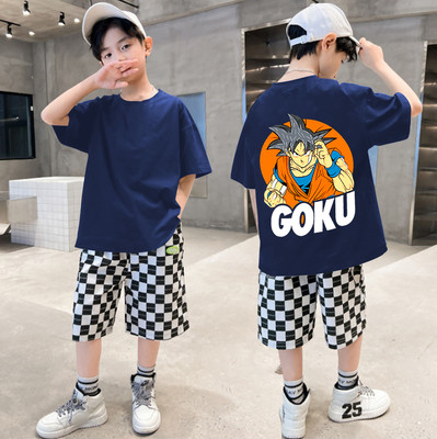 Manly Tees Boys Graphic Print Pure Cotton Oversized T Shirt(Dark Blue, Pack of 1)